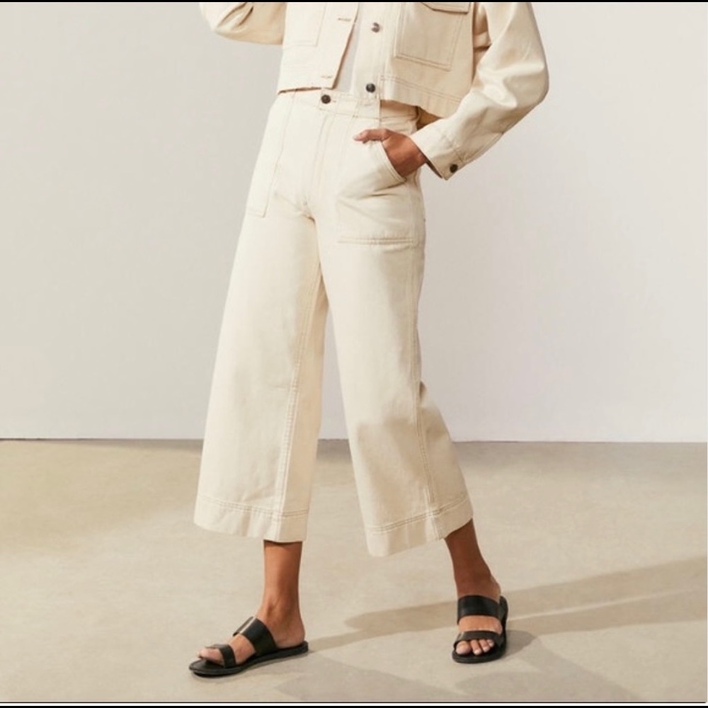 Abercrombie cropped twill pants